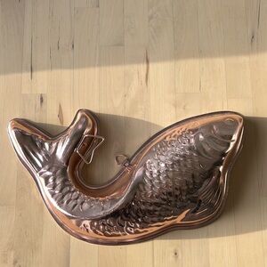Copper Fish Mold Vintage 1893 A. H. C. Jumping Fish Kitchen Decor
